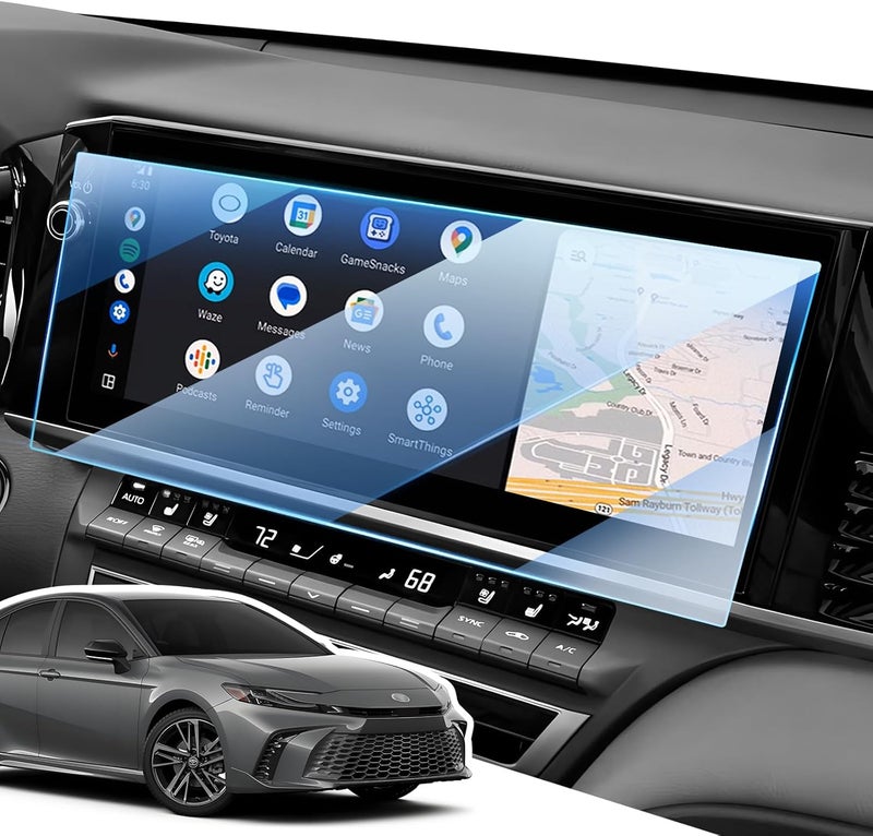 LANGBEAN Screen Protector for 2025 2026 Toyota Camry (XLE/XSE) 12.3 Inch Navigation Touchscreen, HD Clear, High Sensitivity, 9H Tempered Glass Car Navigation Screen Protector - Image 1